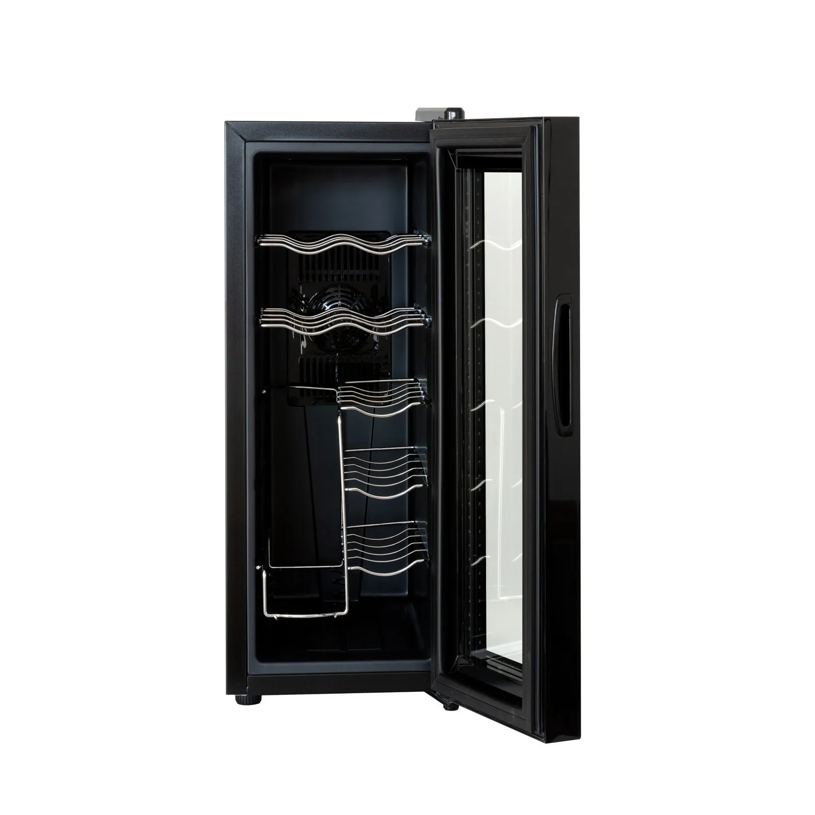 12 Bottle Wine Cellar Fridge with Glass Door Temperature Control & Cooler