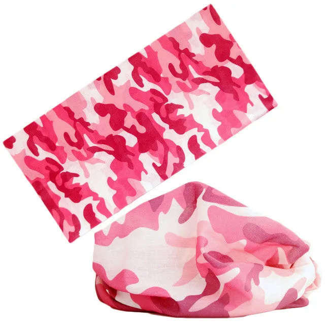 21 Style camouflage Polyester Scarves Outdoor Sports Bandanas Camping Headwear Hiking  Washouts Hunting Headwear Magic Scarves