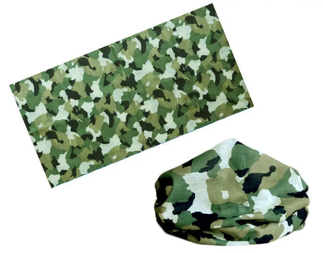 21 Style camouflage Polyester Scarves Outdoor Sports Bandanas Camping Headwear Hiking  Washouts Hunting Headwear Magic Scarves