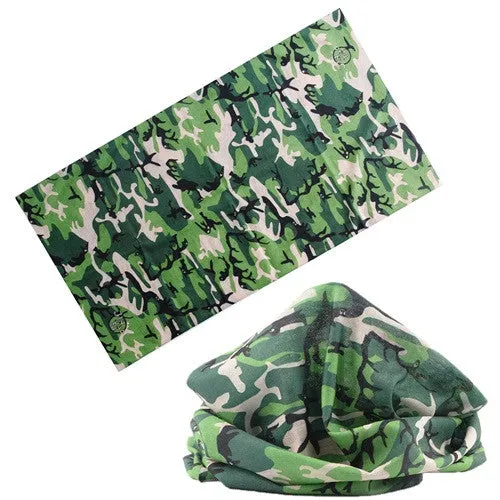 21 Style camouflage Polyester Scarves Outdoor Sports Bandanas Camping Headwear Hiking  Washouts Hunting Headwear Magic Scarves