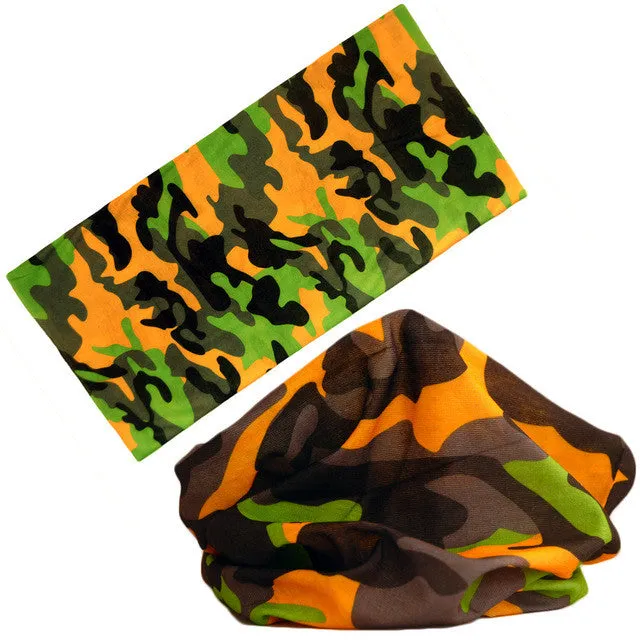 21 Style camouflage Polyester Scarves Outdoor Sports Bandanas Camping Headwear Hiking  Washouts Hunting Headwear Magic Scarves