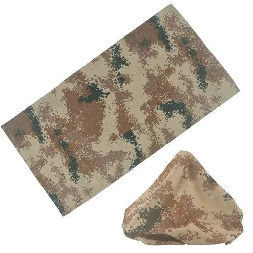 21 Style camouflage Polyester Scarves Outdoor Sports Bandanas Camping Headwear Hiking  Washouts Hunting Headwear Magic Scarves