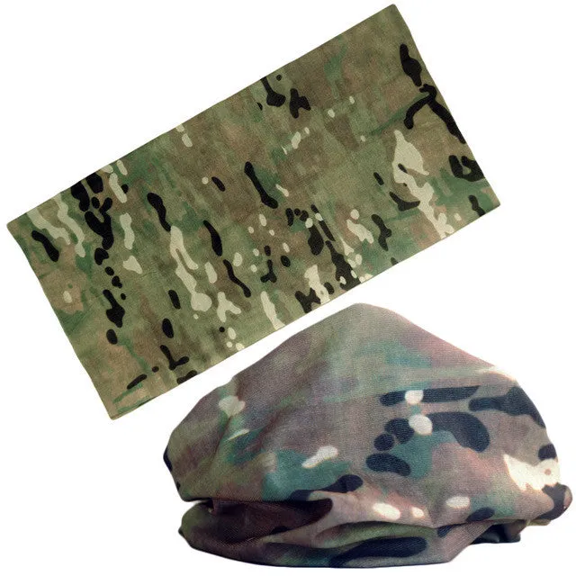 21 Style camouflage Polyester Scarves Outdoor Sports Bandanas Camping Headwear Hiking  Washouts Hunting Headwear Magic Scarves