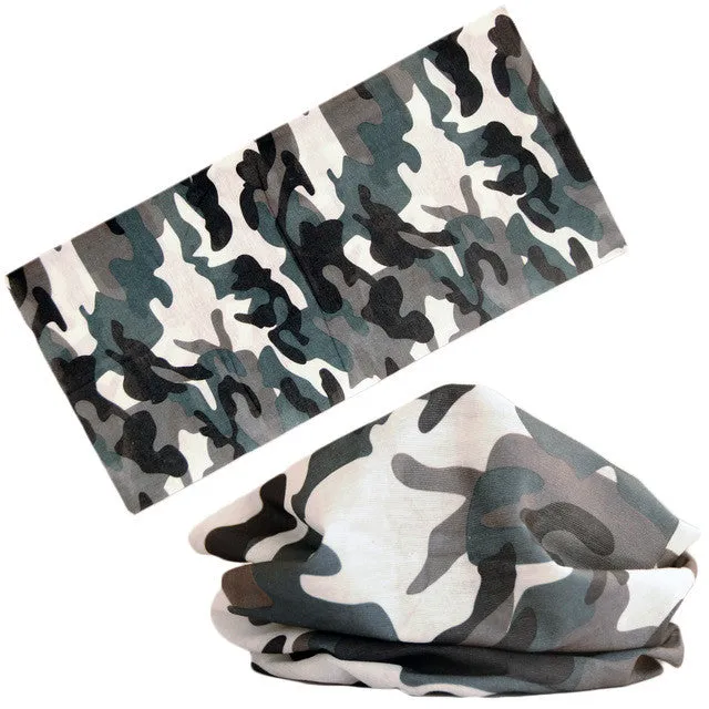 21 Style camouflage Polyester Scarves Outdoor Sports Bandanas Camping Headwear Hiking  Washouts Hunting Headwear Magic Scarves