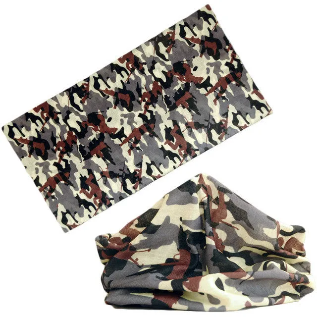 21 Style camouflage Polyester Scarves Outdoor Sports Bandanas Camping Headwear Hiking  Washouts Hunting Headwear Magic Scarves