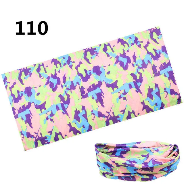 21 Style camouflage Polyester Scarves Outdoor Sports Bandanas Camping Headwear Hiking  Washouts Hunting Headwear Magic Scarves