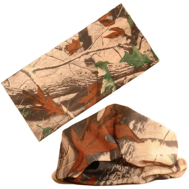 21 Style camouflage Polyester Scarves Outdoor Sports Bandanas Camping Headwear Hiking  Washouts Hunting Headwear Magic Scarves