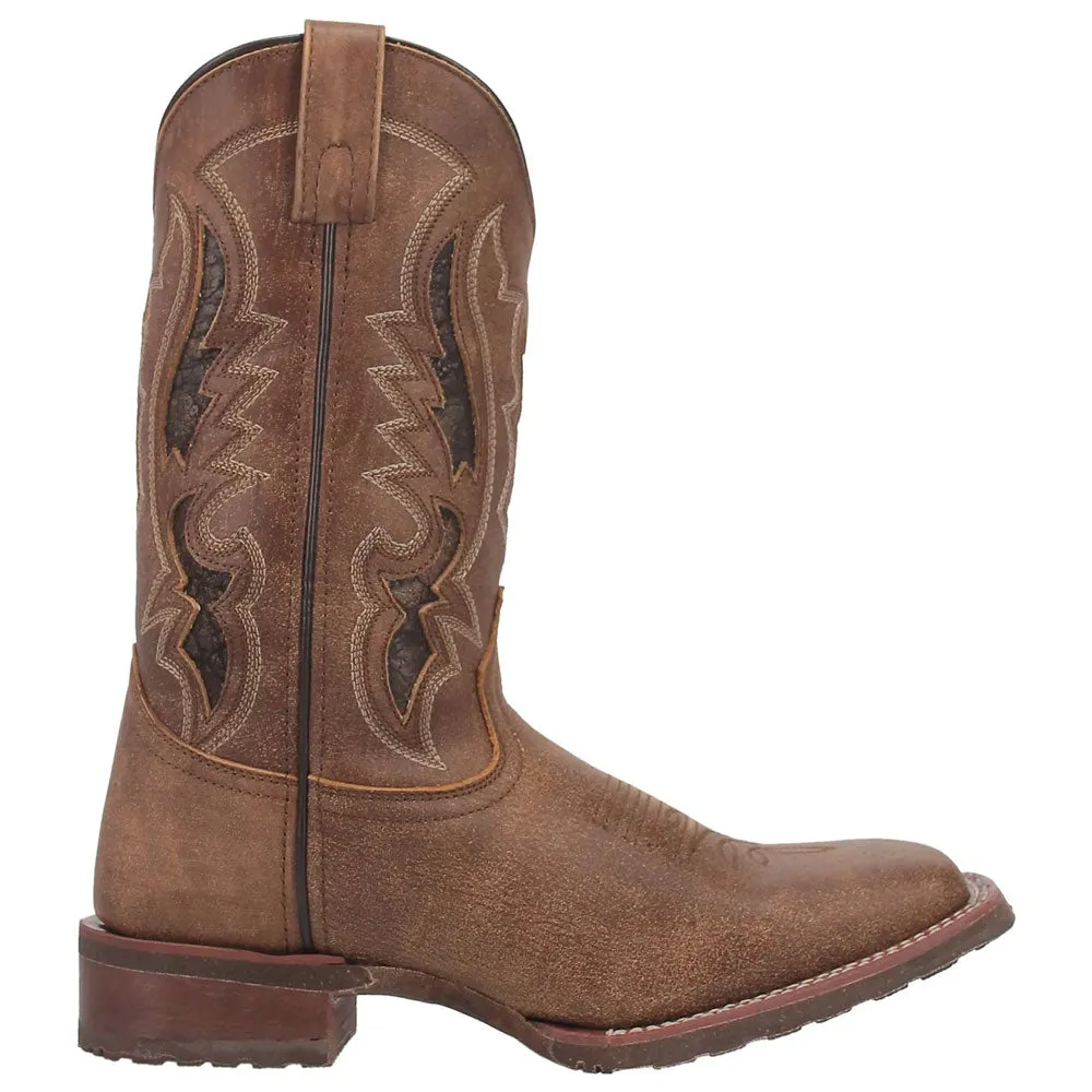 7952 Laredo Men's Tan Square Toe Western Cowboy Boot