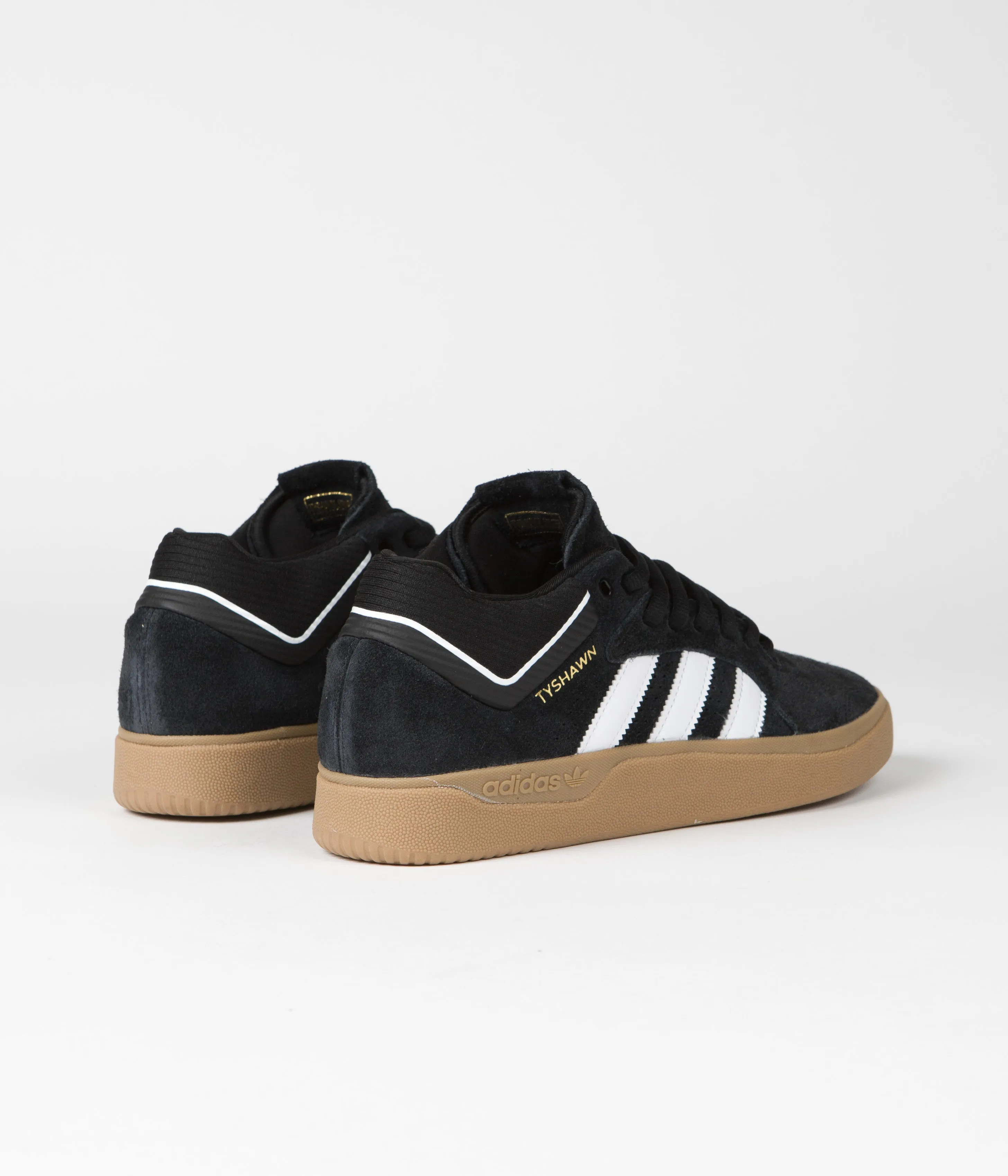 Adidas Tyshawn Shoes - Core Black / FTWR White / Gold Metallic