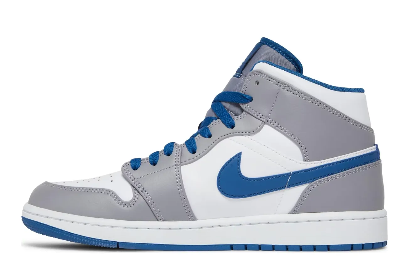 Air Jordan 1 Mid 'Cement True Blue'