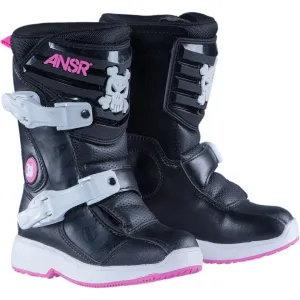 Answer Racing Prodigy Pee-Wee Black/Pink Motocross Boots