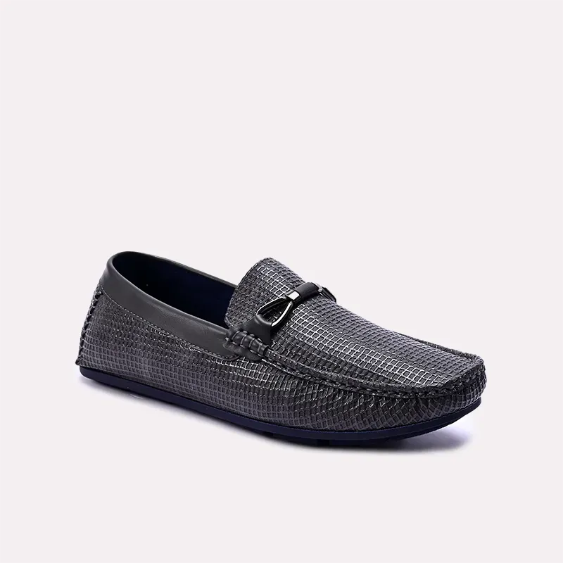 Auden Gray Textured Loafers 0130868