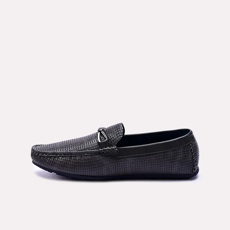 Auden Gray Textured Loafers 0130868