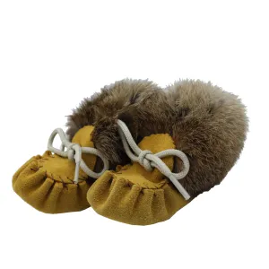 Baby Suede Moccasins - with Fur