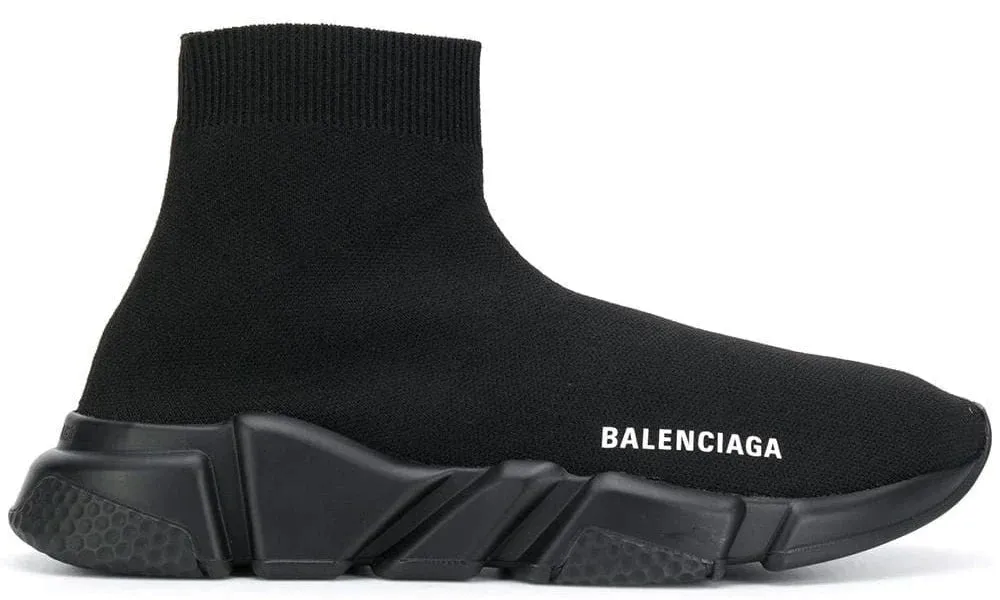 Balenciaga Speed 2.0 LT Black Knit Upper with Rubber Sole