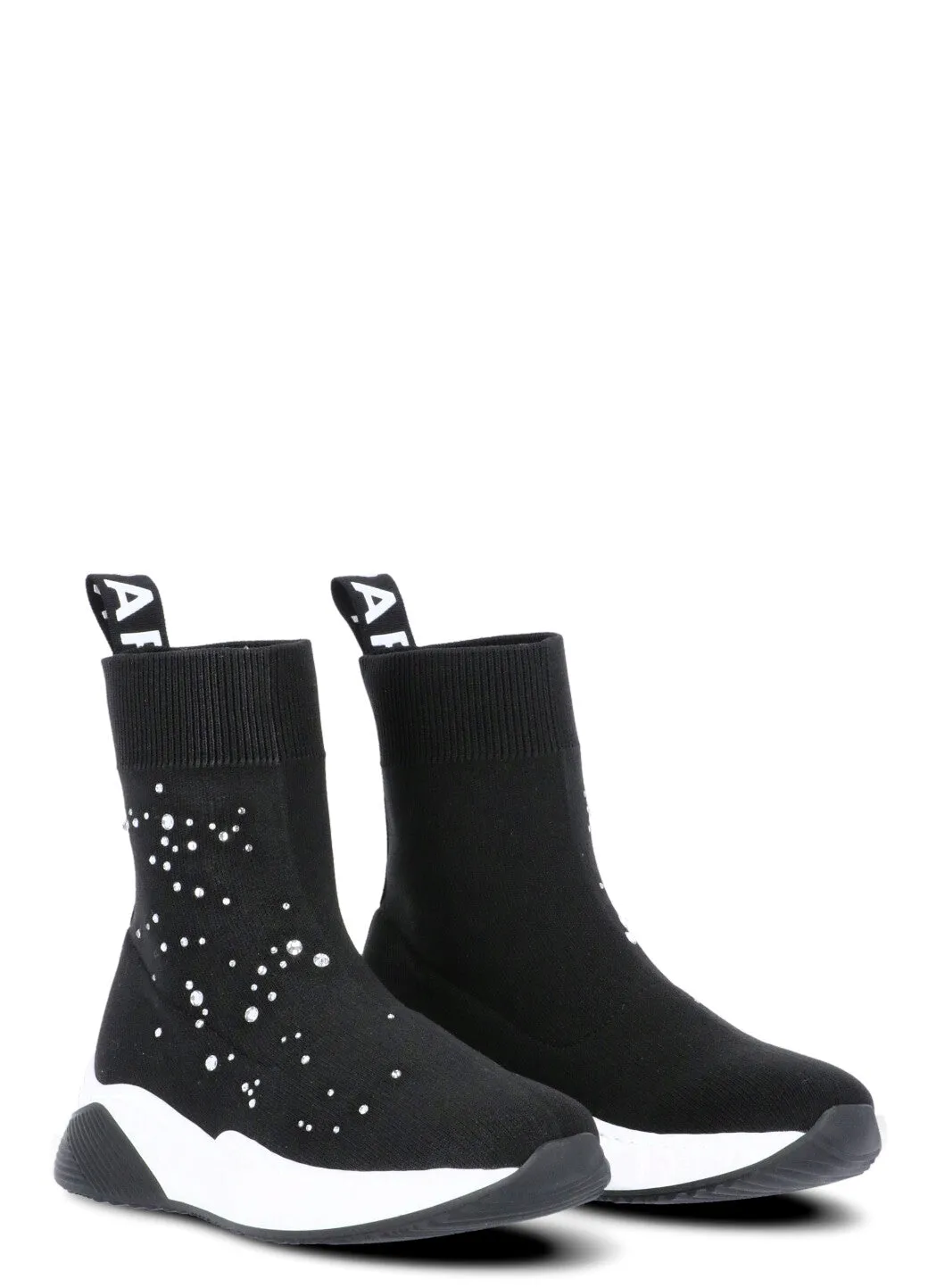 Balmain Kids Crystal Embellished Sock Sneakers