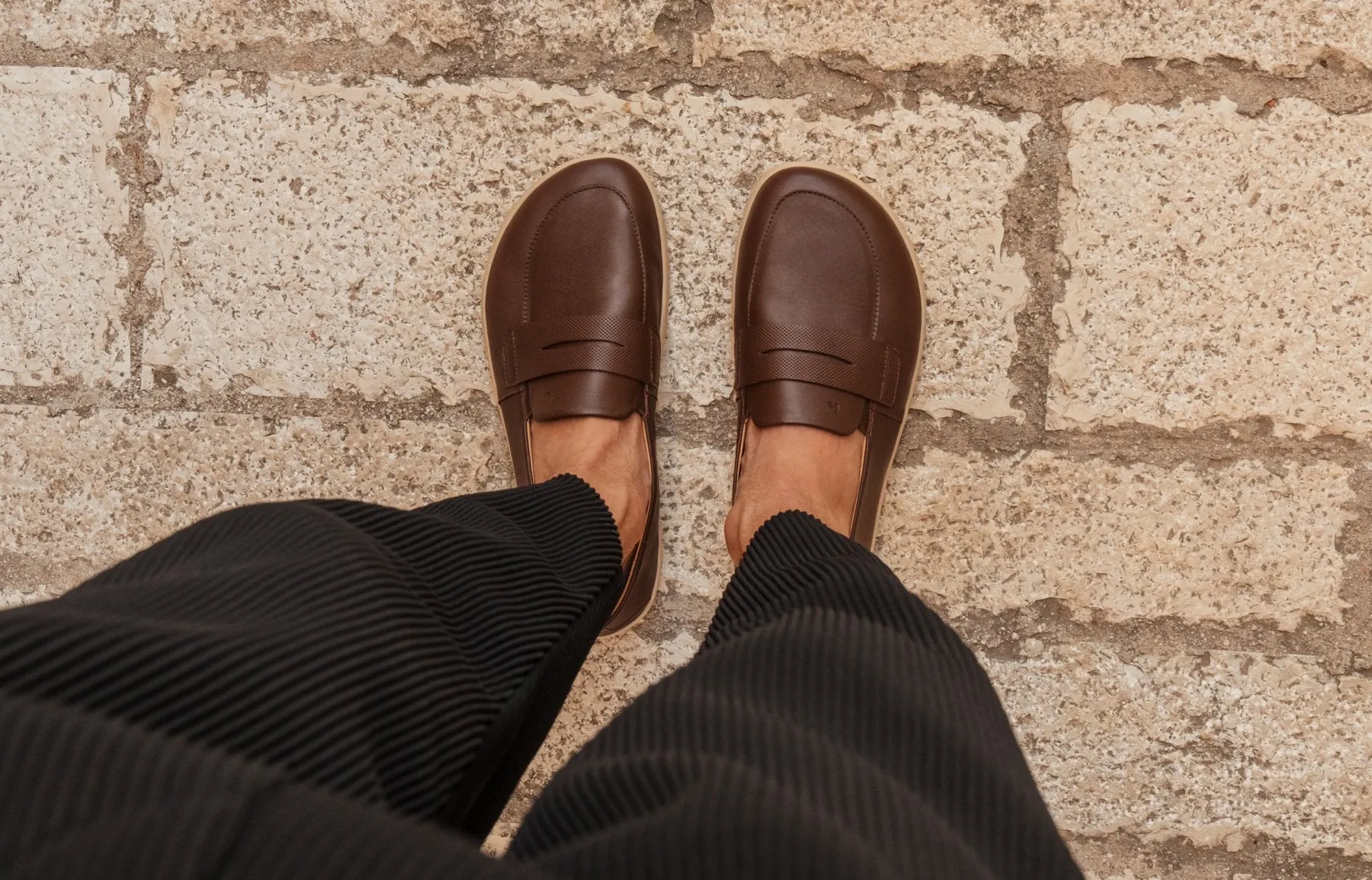 Barefoot Moccasins Be Lenka Buena - Dark Brown & Beige CLEARANCE