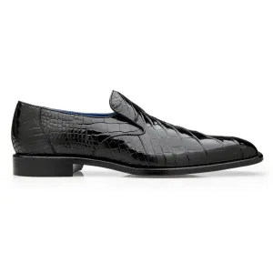 Belvedere Genova in Black Genuine American Alligator Loafers