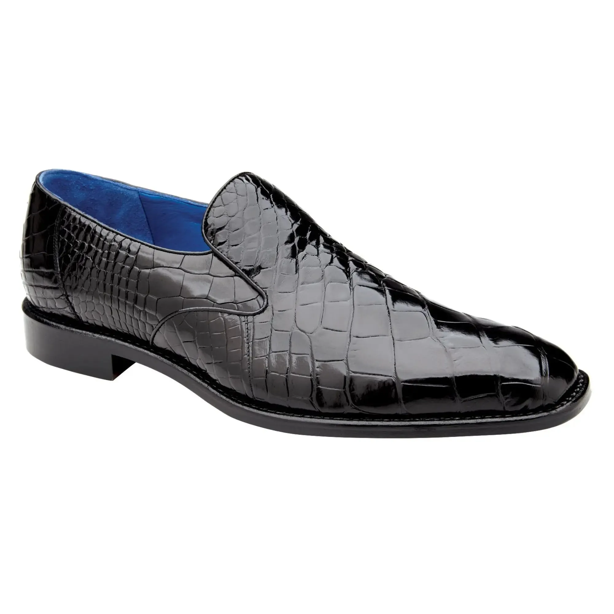 Belvedere Genova in Black Genuine American Alligator Loafers