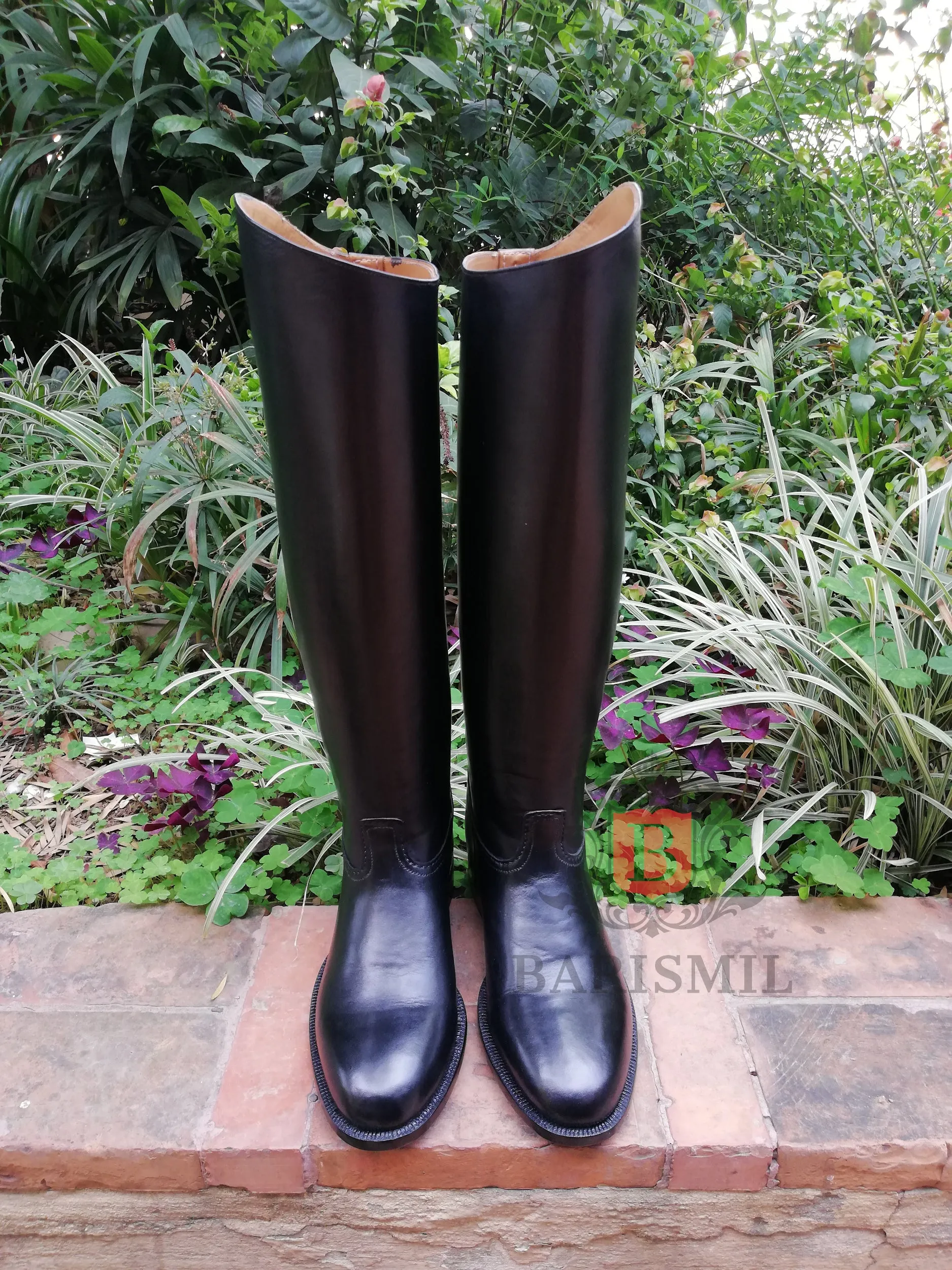 Black Leather Dressage Riding Boots