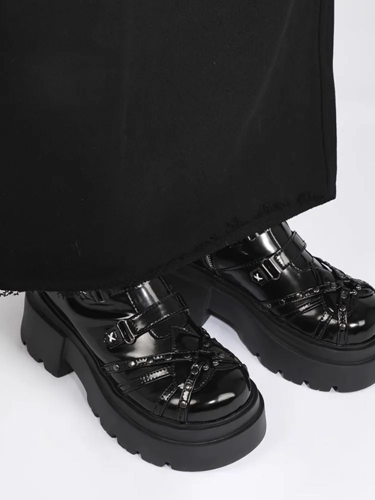 Black motorcycle boots【s0000003923】