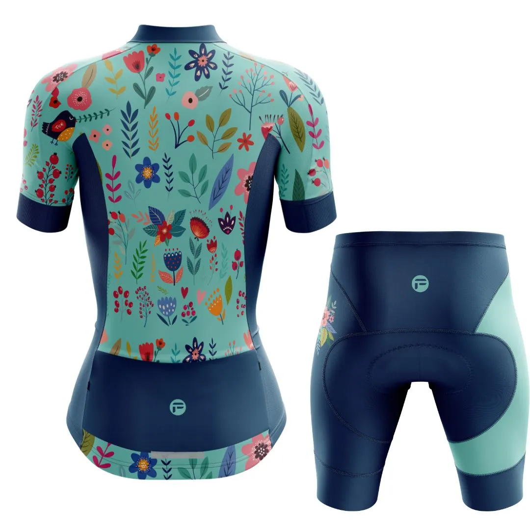 Blooming Garden | Women's Short Sleeve Cycling Set