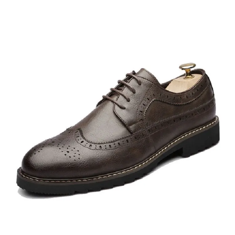 British Men Shoes Brogue Shoes Business Formal Shoes