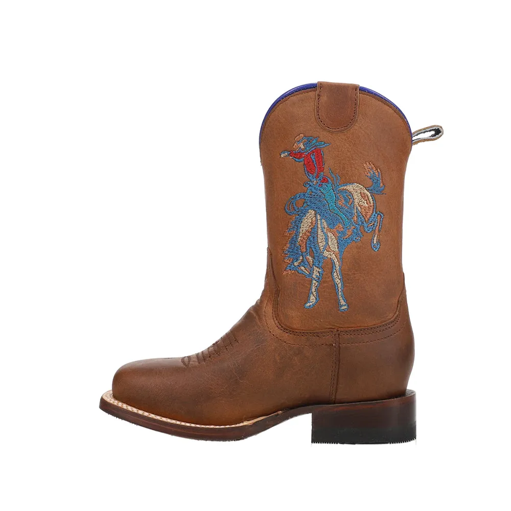 Buckin Bronc 2 Square Toe Cowboy Boots (Little Kid-Big Kid)