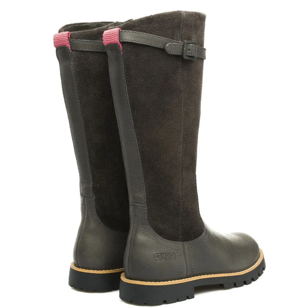 Camper Compas Cont Grey Biker Knee Boots