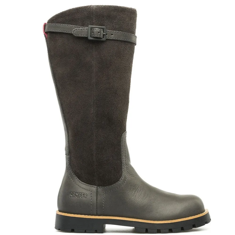 Camper Compas Cont Grey Biker Knee Boots