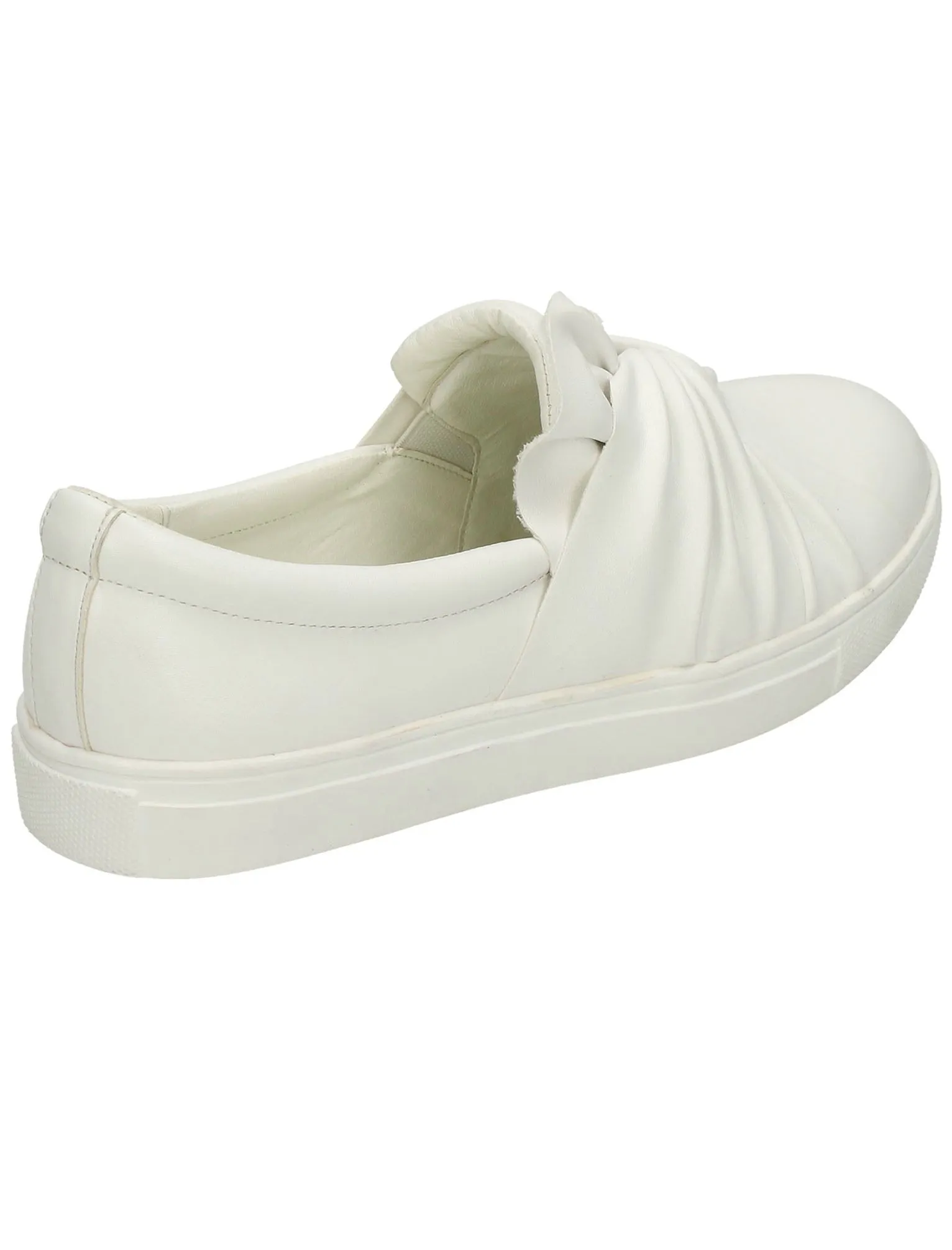 Casula Twist Vamp Slip On Plimsolls in White