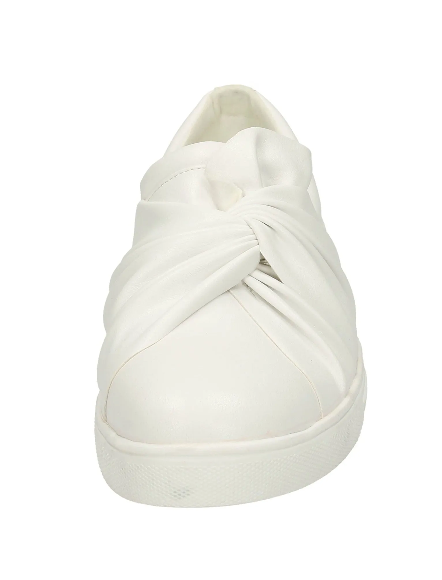 Casula Twist Vamp Slip On Plimsolls in White