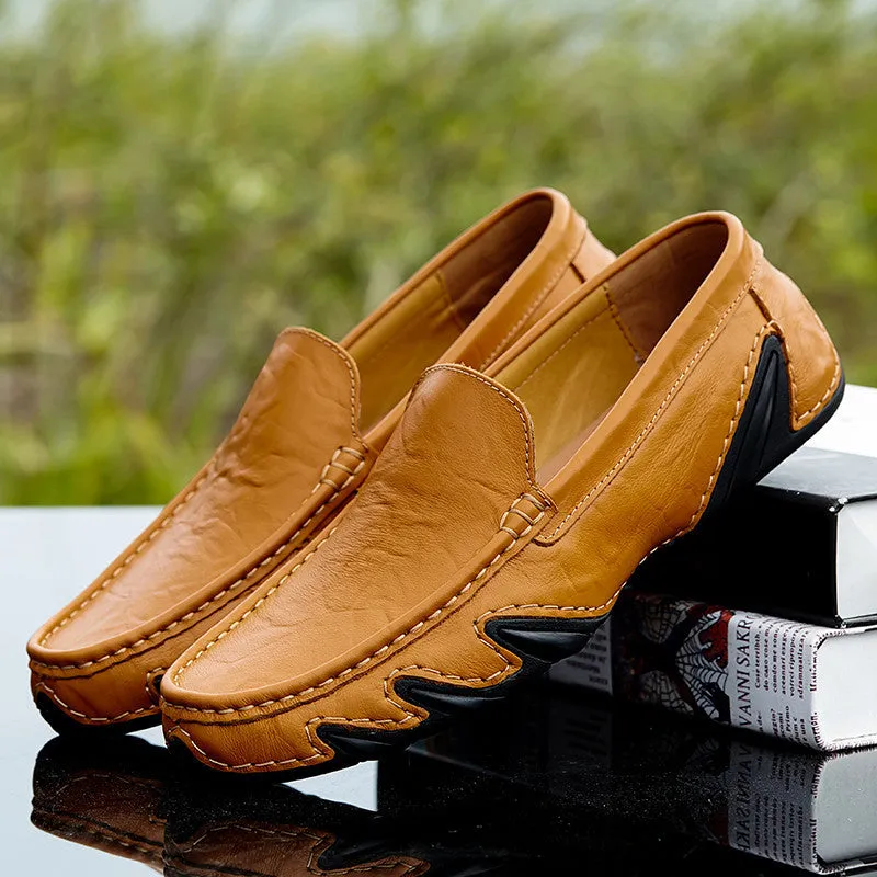 Chic Handmade Leather Slip On Loafers