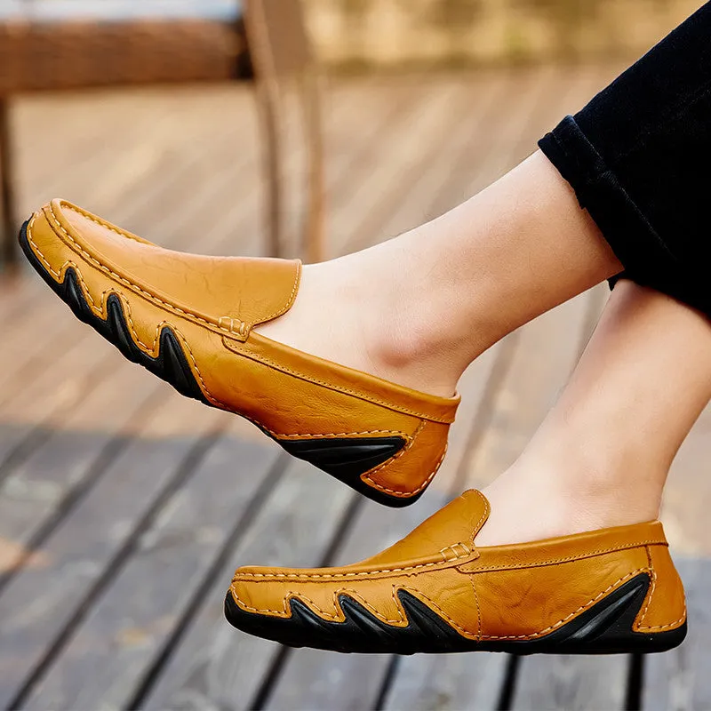 Chic Handmade Leather Slip On Loafers