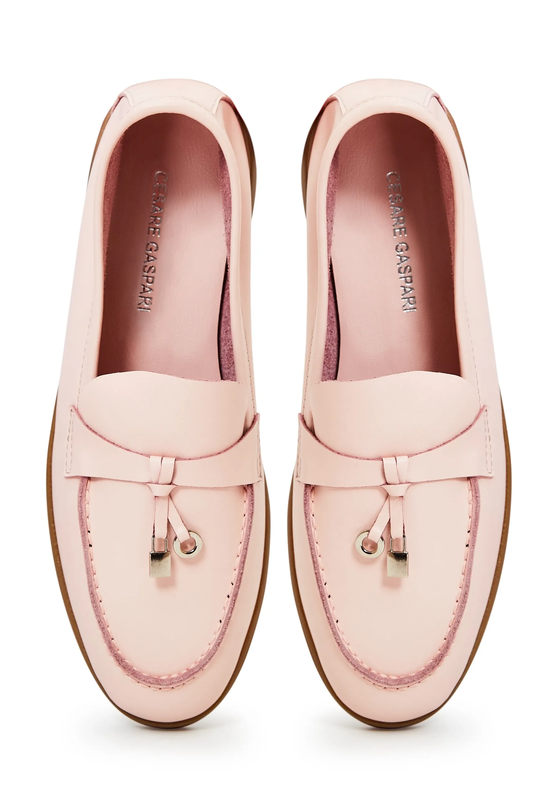 Classic Flat Sole Loafers - Pink