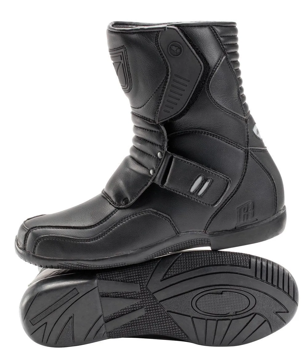 Close Out Joe Rocket Men's Solid Black Leather Mercury Motorcycle Boots