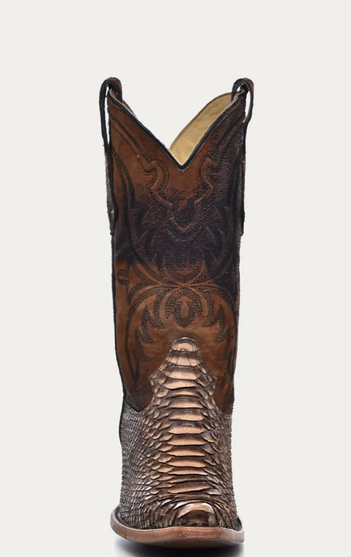 CORRAL MENS BROWN PYTHON BOOTS STYLE A4452