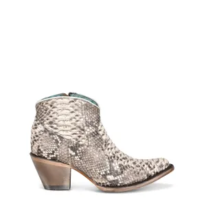 Corral Urban Womens Python Shortie Cowboy Boots Snake Natural