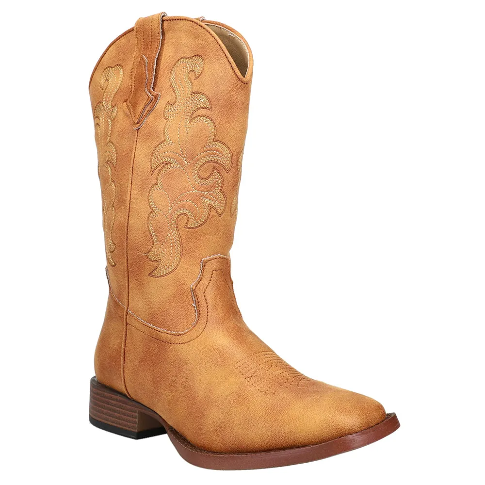 Cowboy Classic Embroidery Square Toe Cowboy Boots