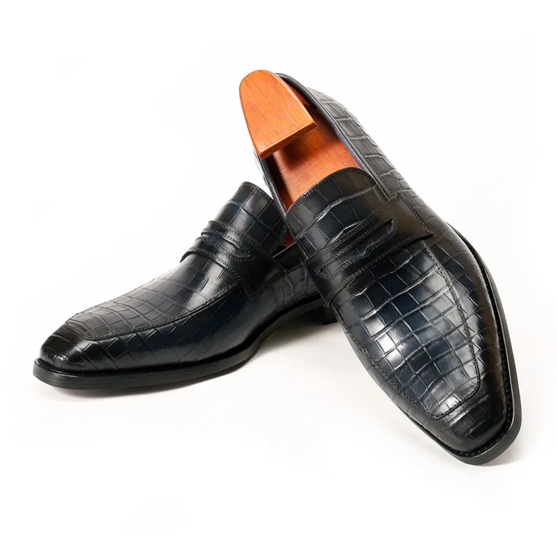 CrocoLux Exquisite Slip-on Loafers