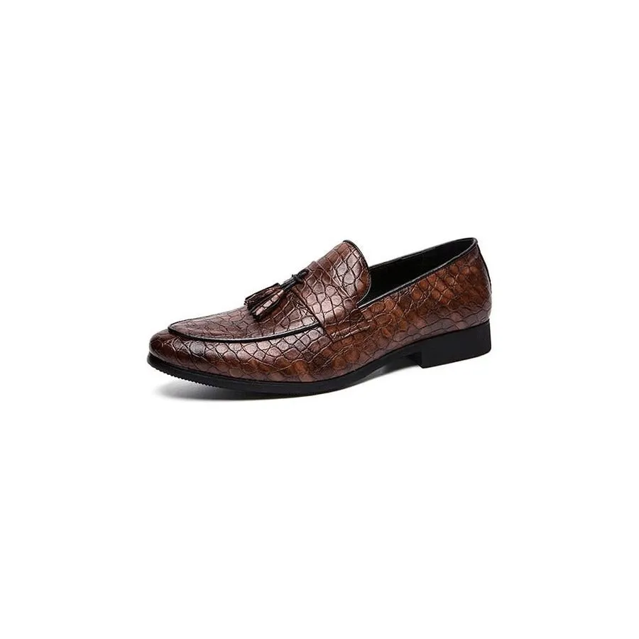 CrocShine Luxe CrocPoint Crocodile Loafers