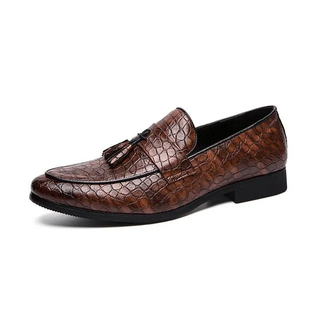 CrocShine Luxe CrocPoint Crocodile Loafers