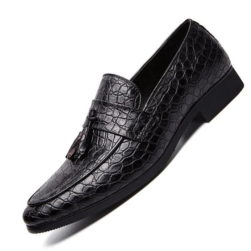 CrocShine Luxe CrocPoint Crocodile Loafers