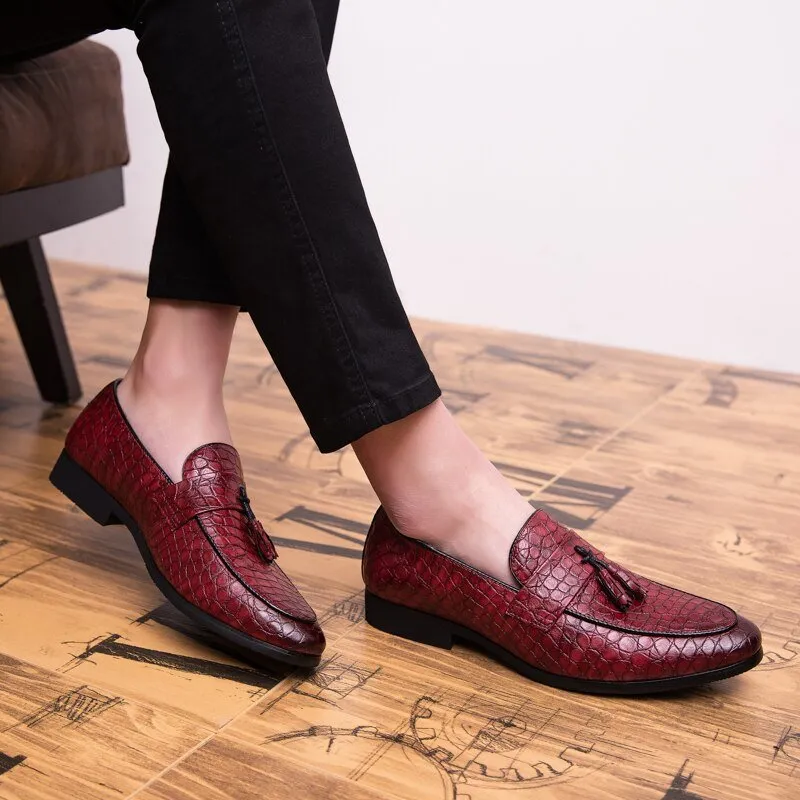 CrocShine Luxe CrocPoint Crocodile Loafers