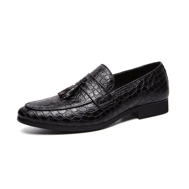 CrocShine Luxe CrocPoint Crocodile Loafers