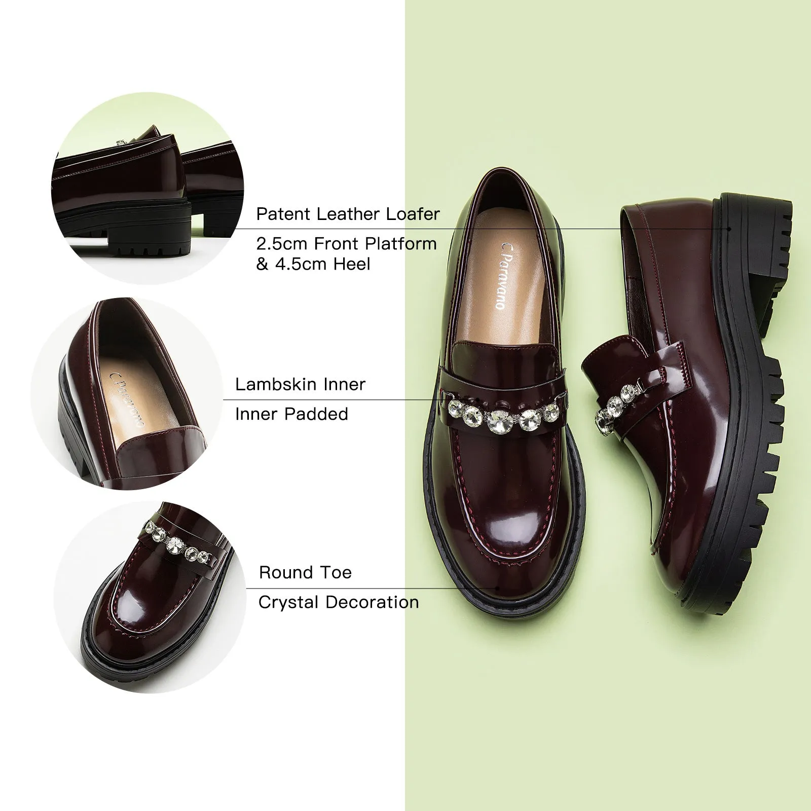 Crystal Platform Loafers (Laura)