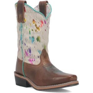 Dan Post Kid's 8" Rumi Leather Western Boot - White