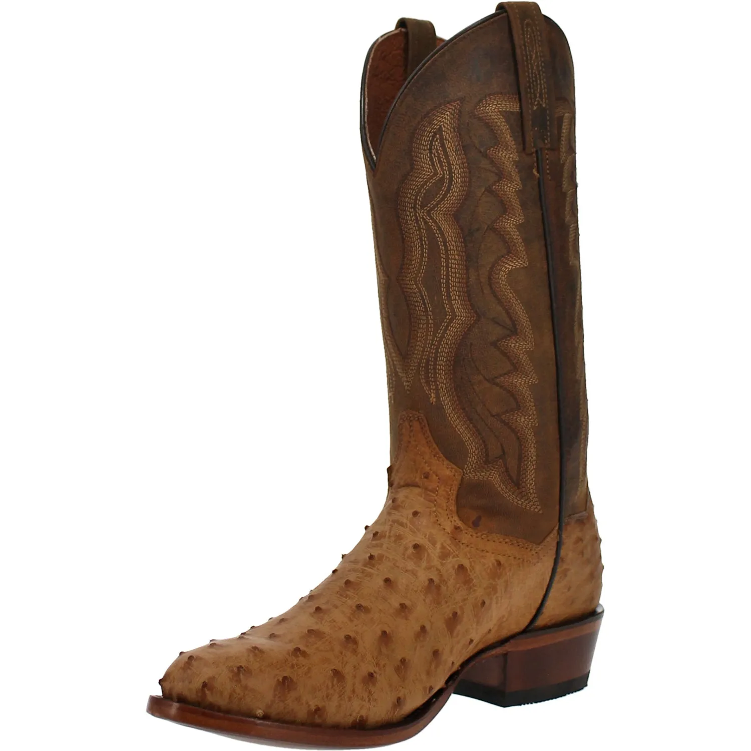 Dan Post Mens Gehrig Cowboy Boots Ostrich Foot Saddle