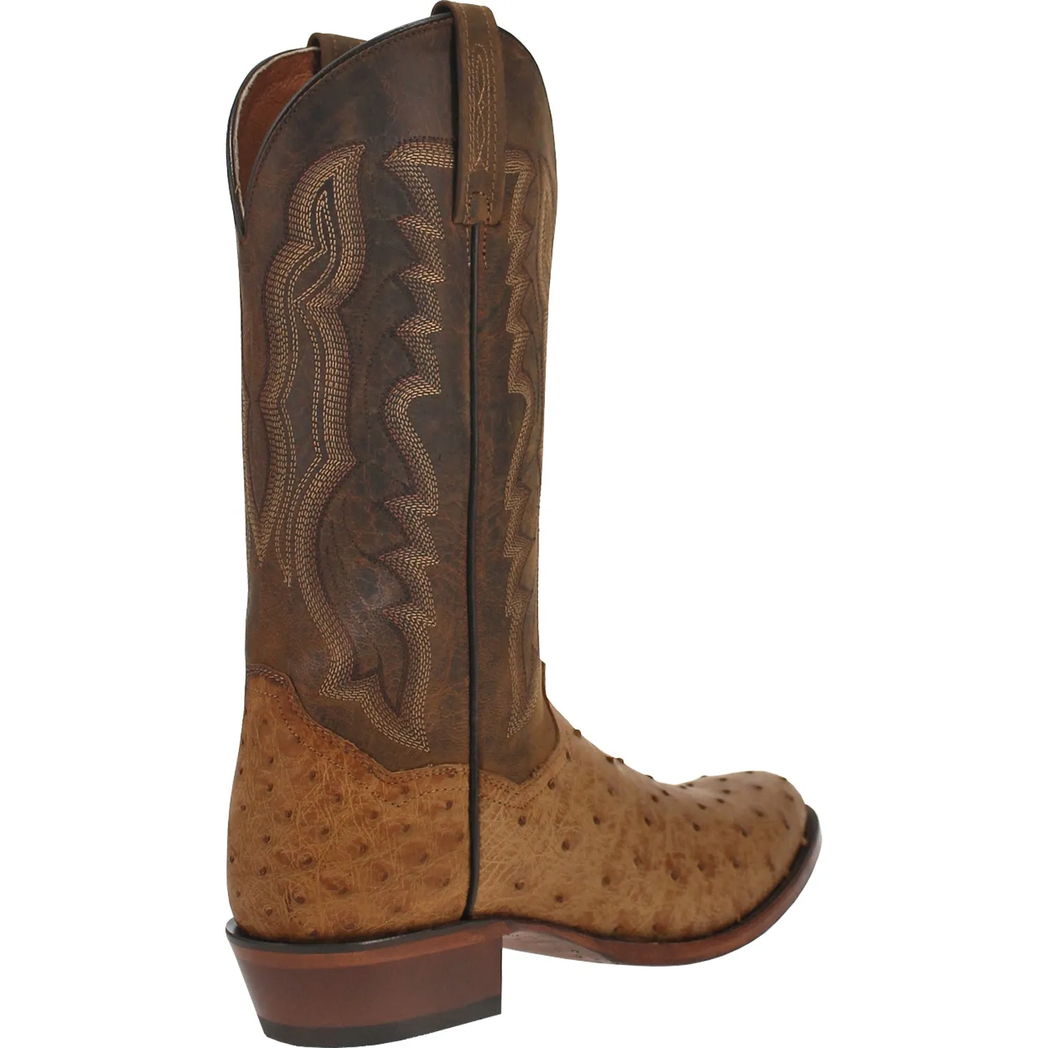 Dan Post Mens Gehrig Cowboy Boots Ostrich Foot Saddle