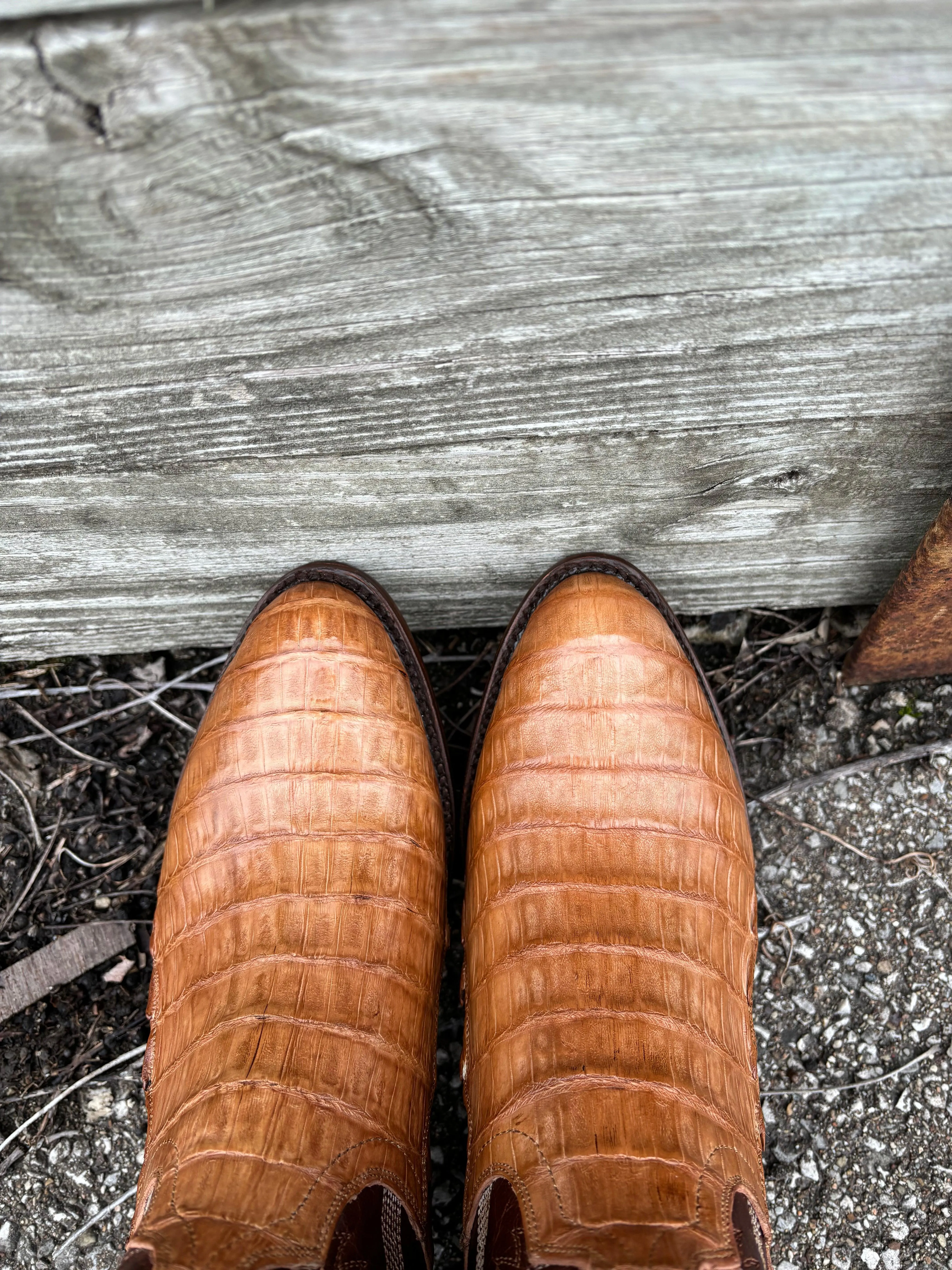 Dan Post Men's Primetime Tan Caiman Round Toe Cowboy Boots DP3096